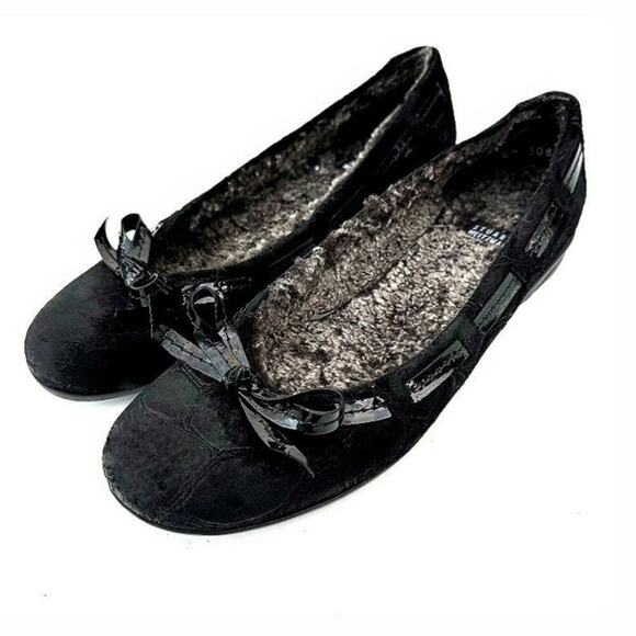 STUART WEITZMAN Fleece Lined Leather Ballet Flats Sz 6 / Classic Cozy Designer - Picture 10 of 10